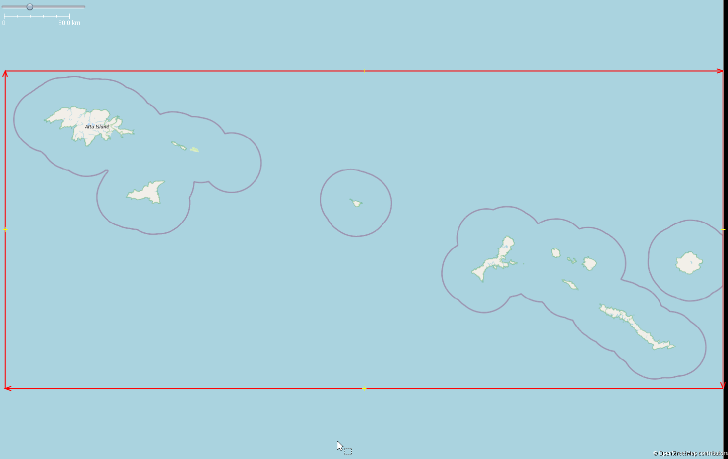 Cobertura del mapa de Alaska (Oeste)